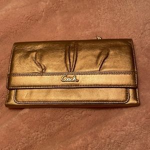 Coach gold wallet